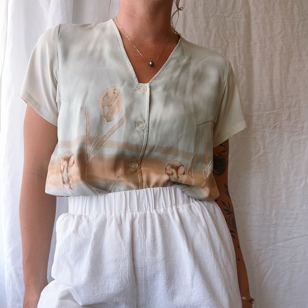 Vintage button-down blouse